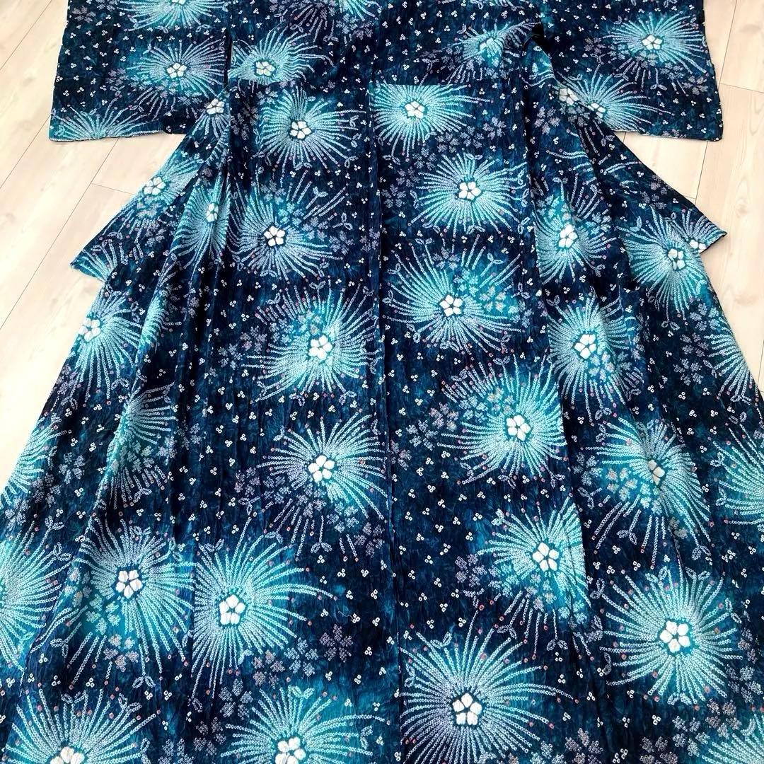 chisa 有松絞り・有松鳴海絞り やまと誂　身丈164cm上質N7-28