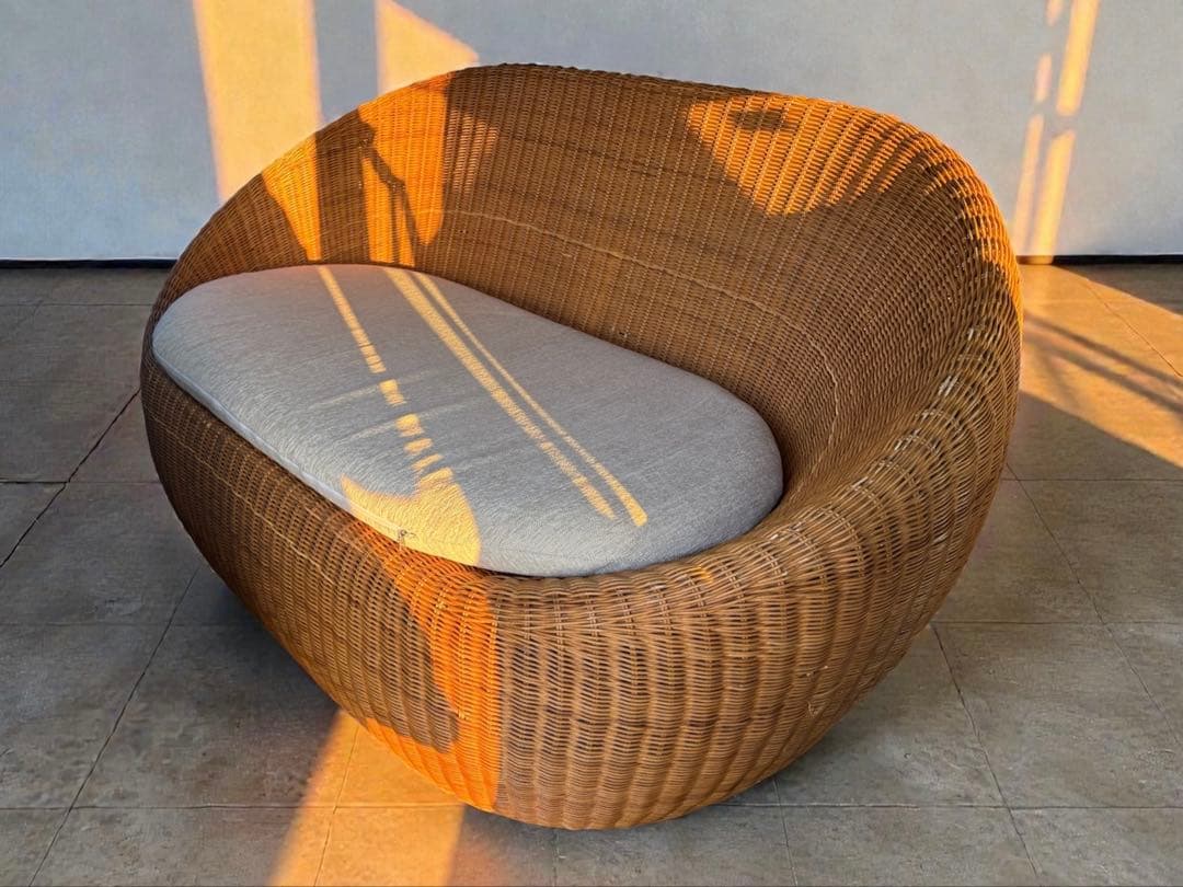 山川ラタン YMK 剣持勇 ラブシート C-3150-L 2人掛けソファ