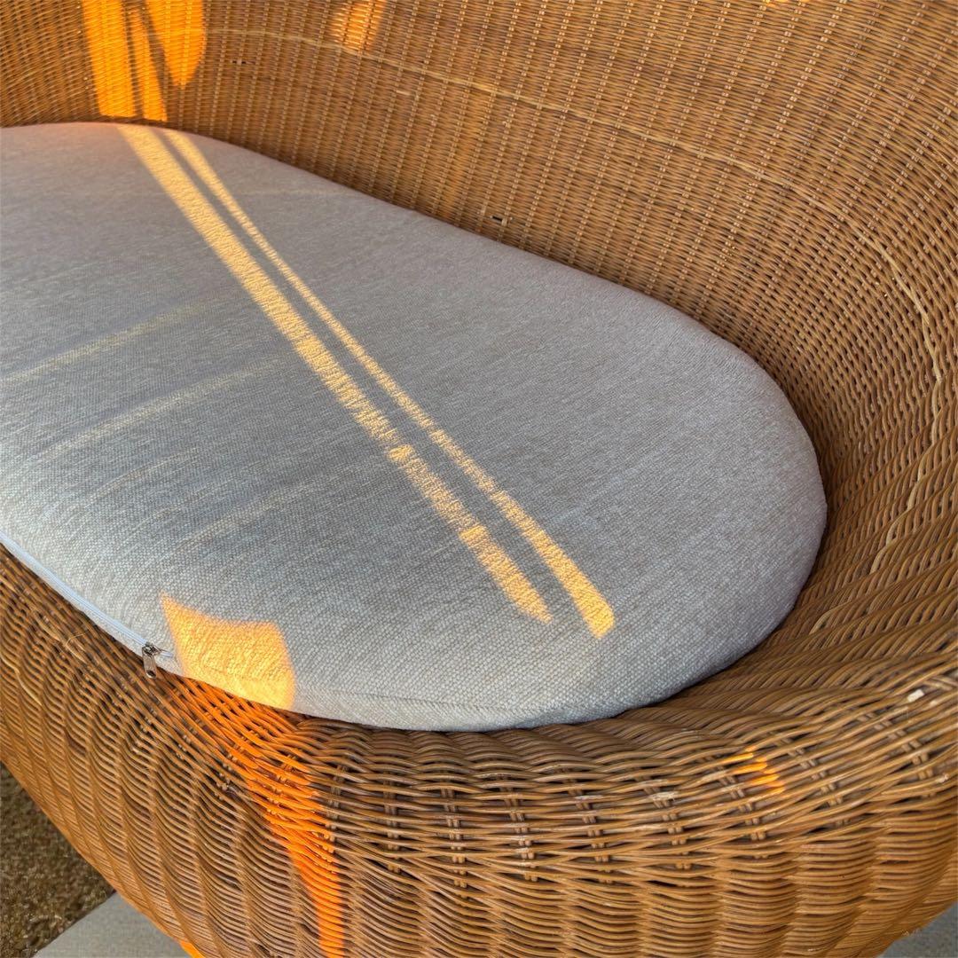 山川ラタン YMK 剣持勇 ラブシート C-3150-L 2人掛けソファ