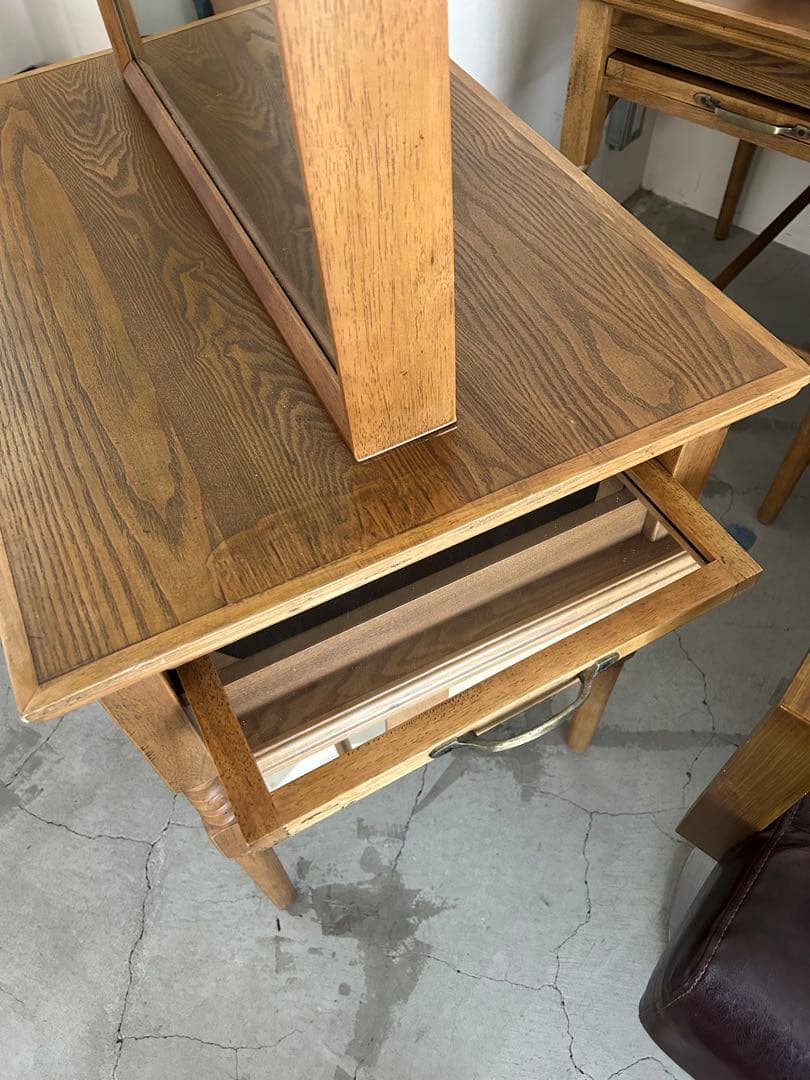 【Ku中古】美容室両面鏡セット面 木製アンティーク 1台 その2