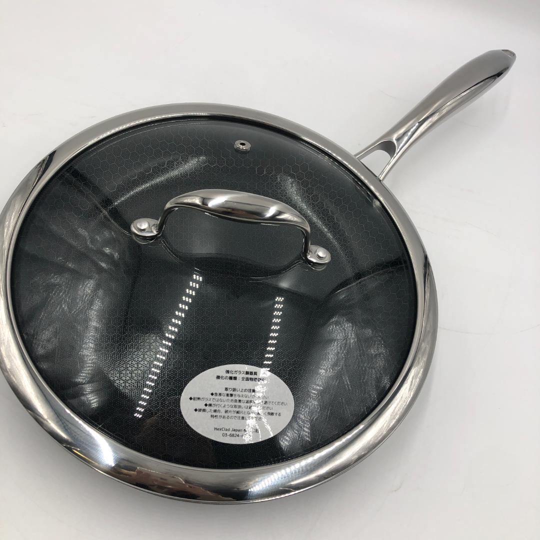 HexClad ハイブリッド フライパン 26cm 蓋付き/Y32582-P1