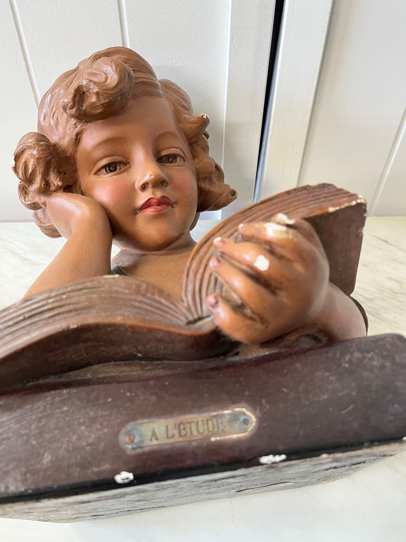 フランス　本を読む少女　アンティーク　置物　オブジェ　ビンテージ　骨董コレクター
