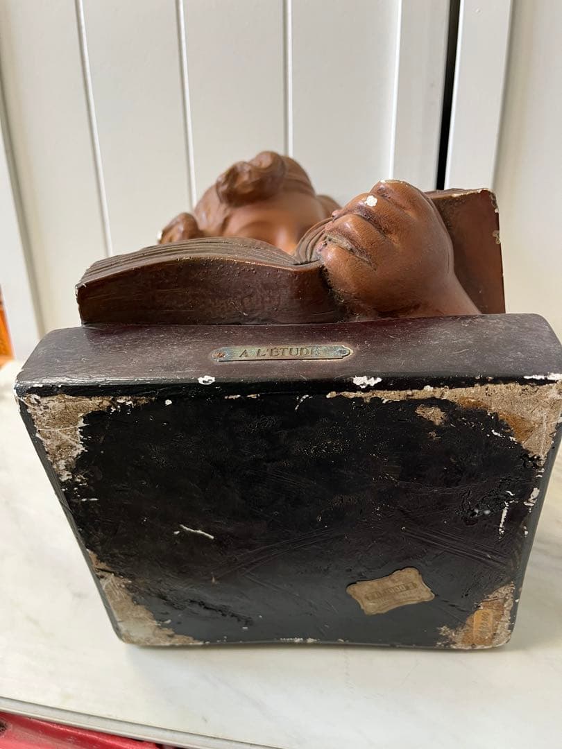 フランス　本を読む少女　アンティーク　置物　オブジェ　ビンテージ　骨董コレクター