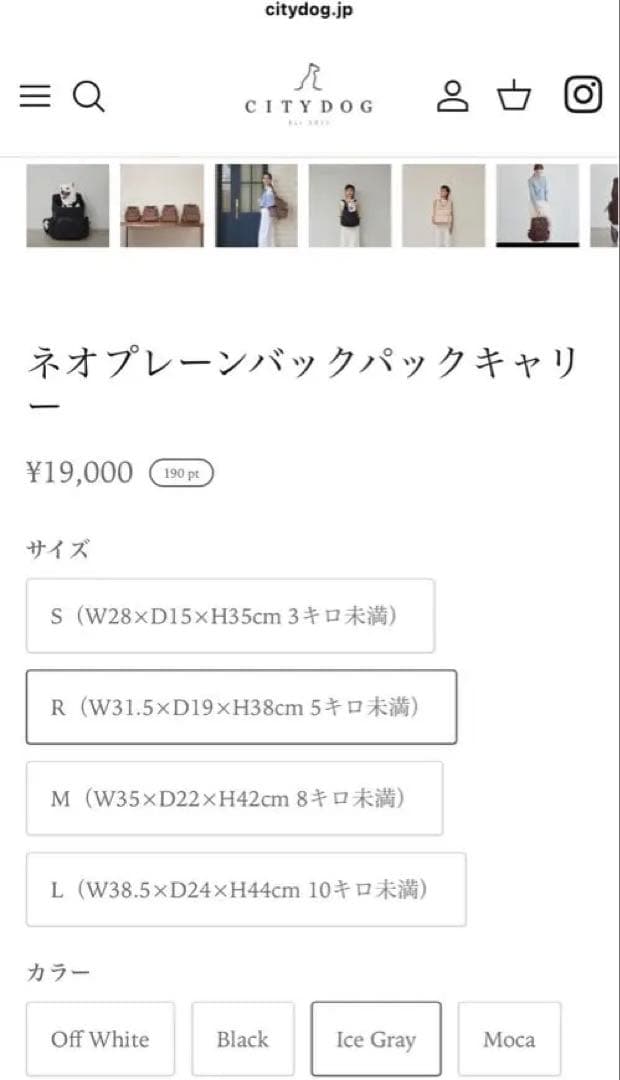 CITYDOG ネオプレーンバックパックキャリー R