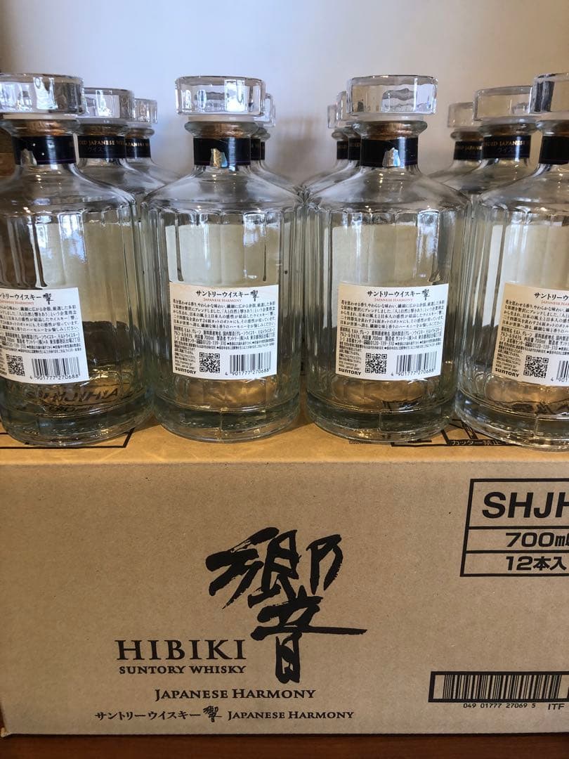 未洗浄！響ジャパニーズハーモニー 空き瓶12本セット　カートン付き
