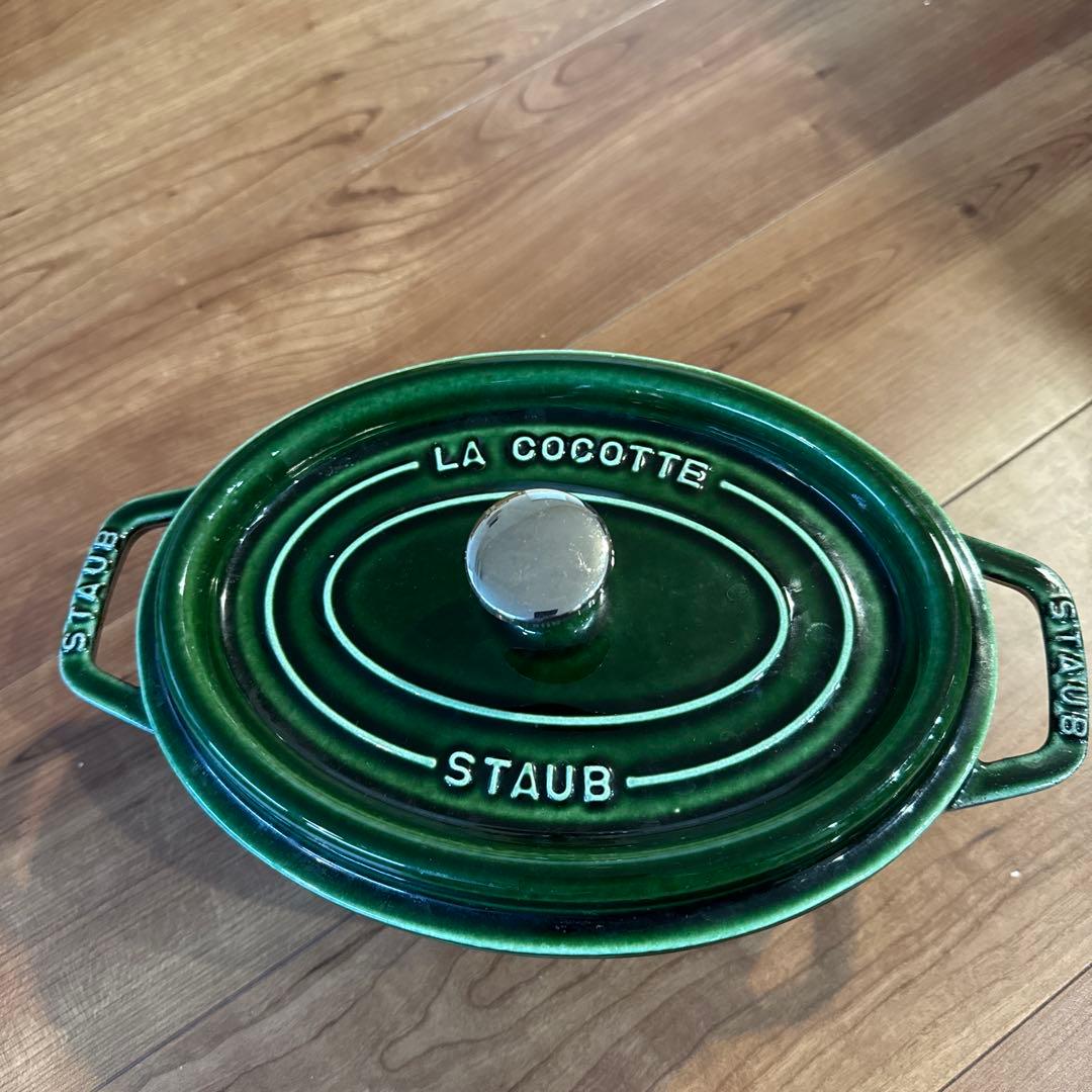 staub ストウブ　ピコ　ココットオーバル　23cm バジルグリーン