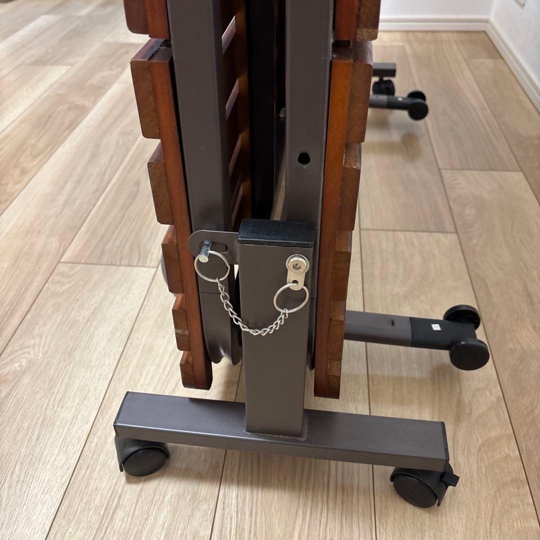 ミニマル　折りたたみベッド ダークブラウン シングルサイズ