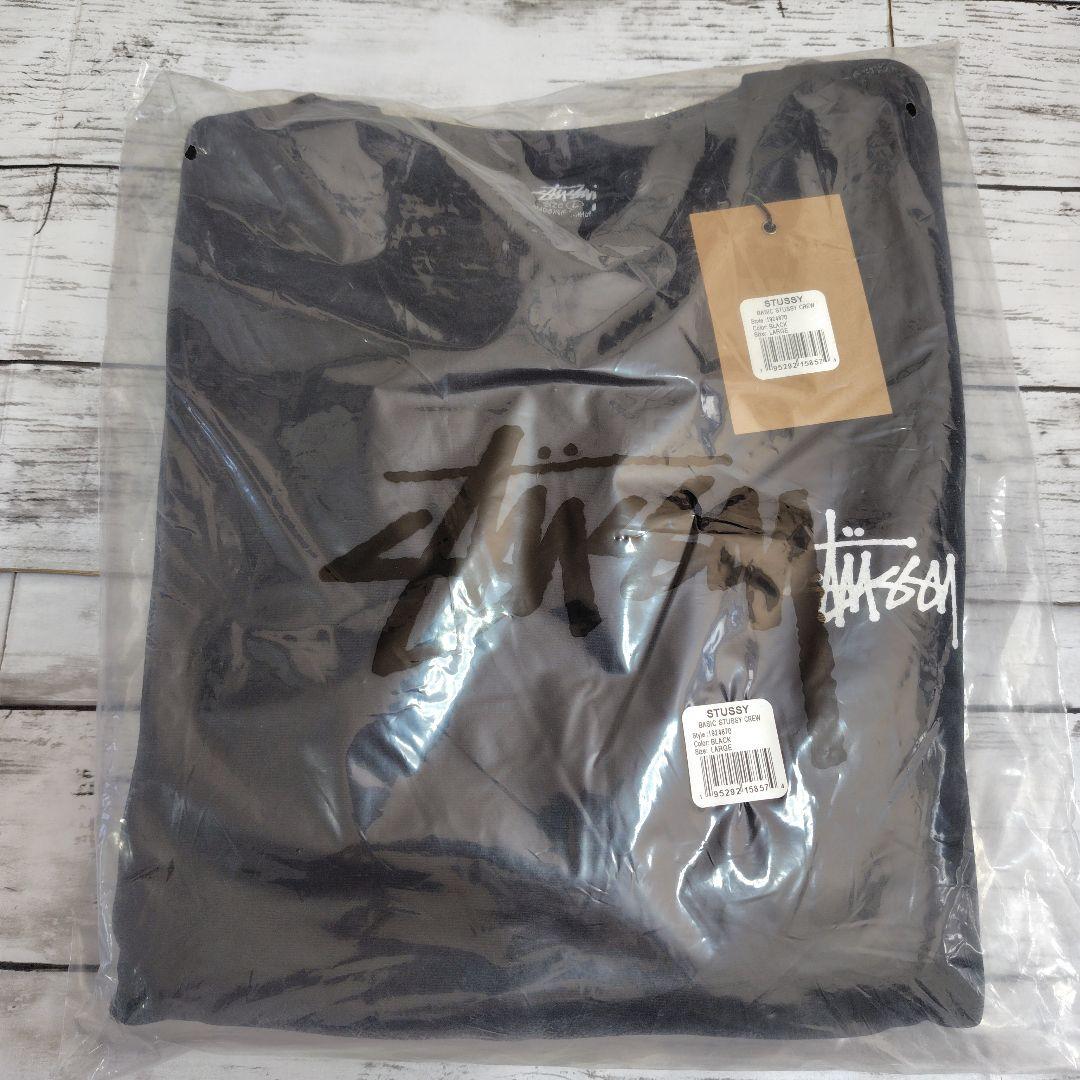 ステューシー☆STUSSY BASIC SWEAT Lサイズ ブラック