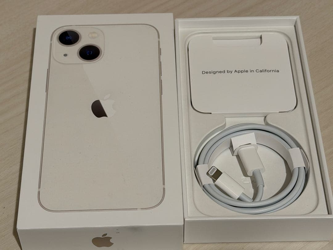 iPhone13mini 128GB スターライト 純正ケース＆純正充電器付