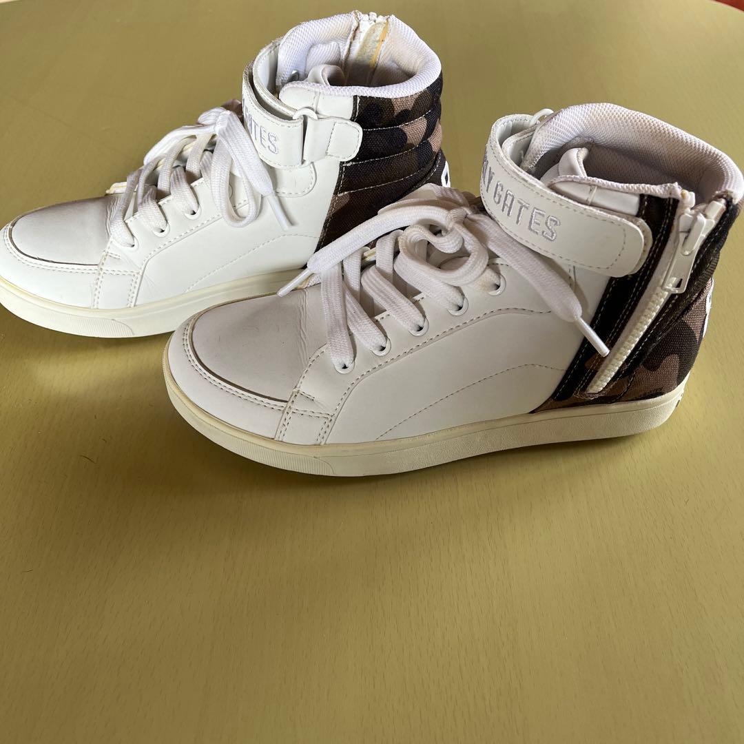 PEARLY GATES ハイカットスニーカー ホワイト/カモフラージュ