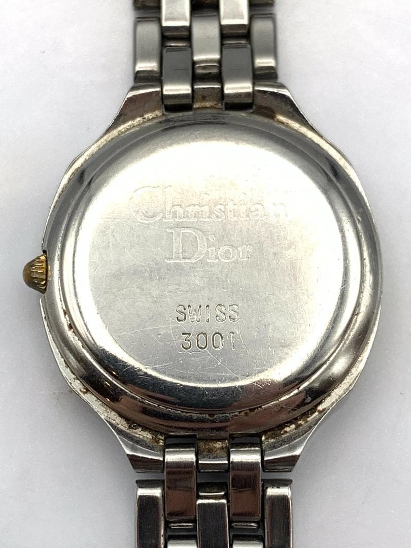 【稼動】Christian Dior ゴールド文字盤　腕時計　3001