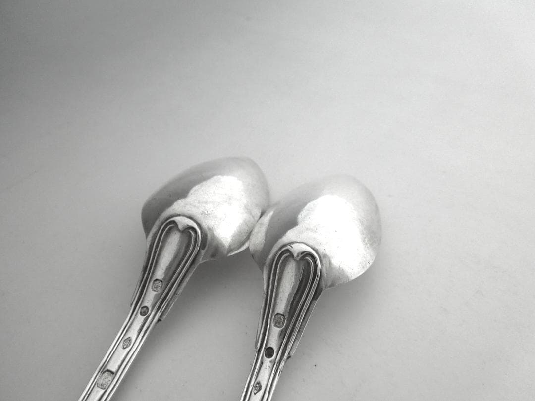 フランス　シルバースプーン2本　純銀