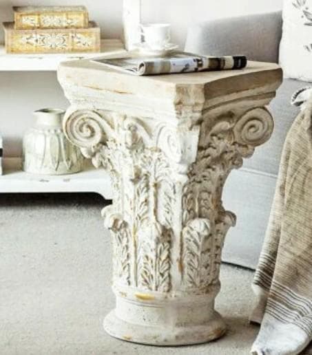コラム 円柱 花台 ヨーロピアン アンティーク シャビー AN-77901