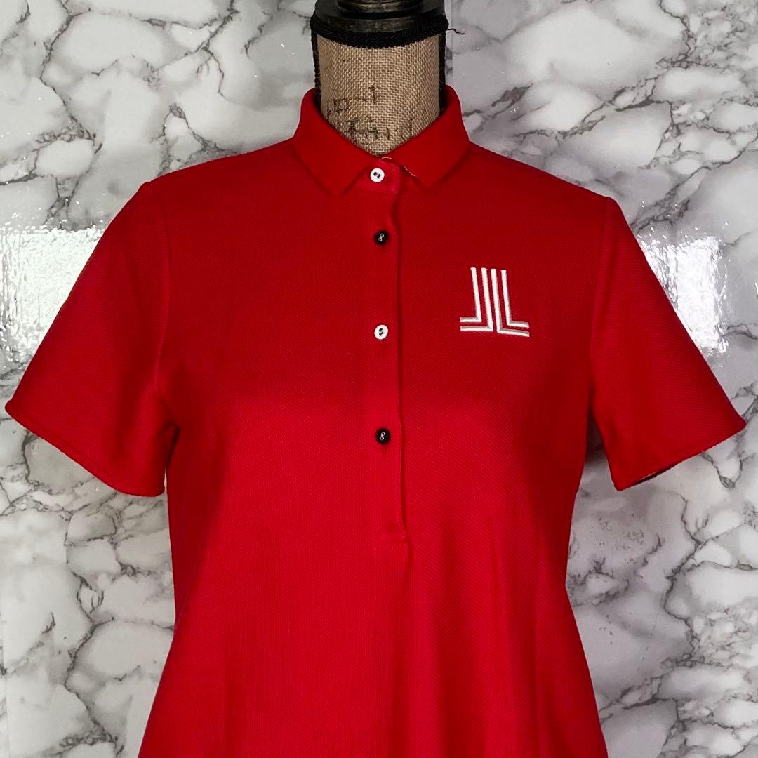 美品　LANVIN SPORT　（38）　ゴルフウェア　ポロワンピース　赤