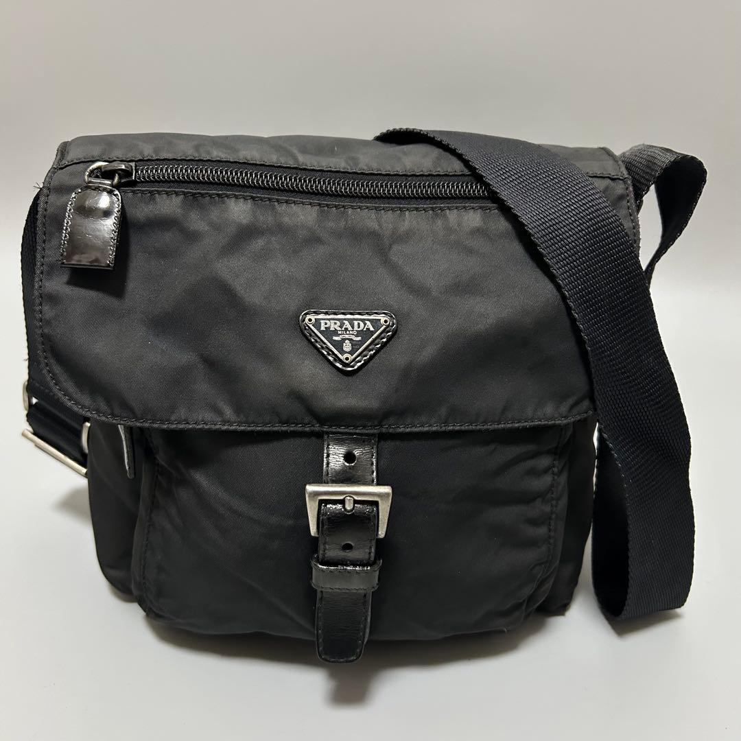 PRADA プラダ テスートナイロン クロスボディ ショルダーバッグ ブラック系