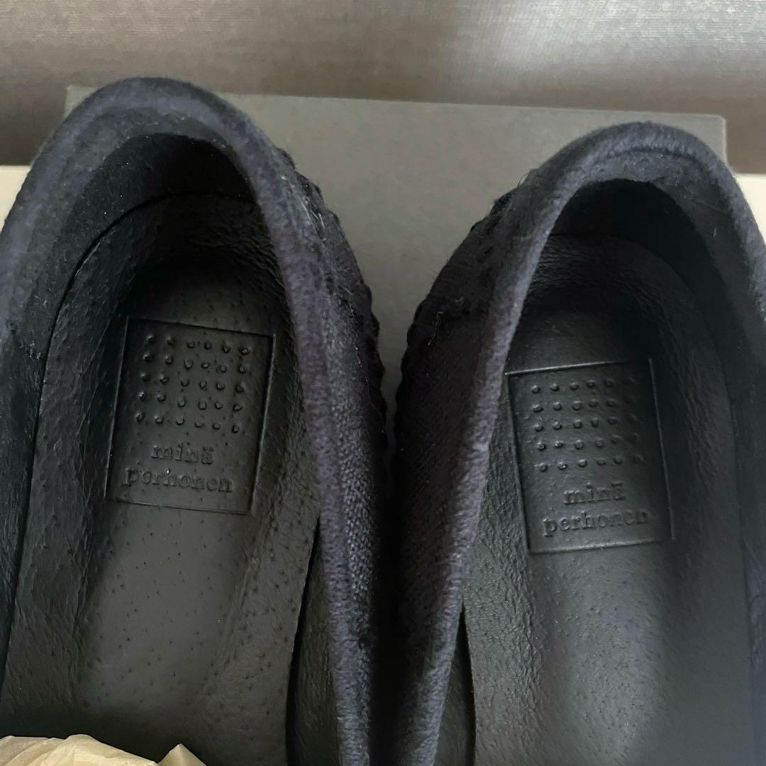 箱付き未使用✨ミナペルホネン kuu タンバリン ローファー オール黒 37