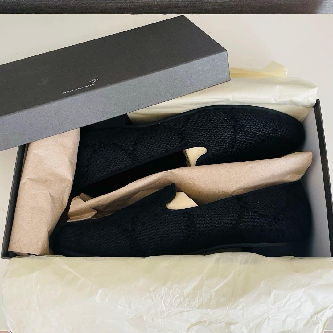 箱付き未使用✨ミナペルホネン kuu タンバリン ローファー オール黒 37