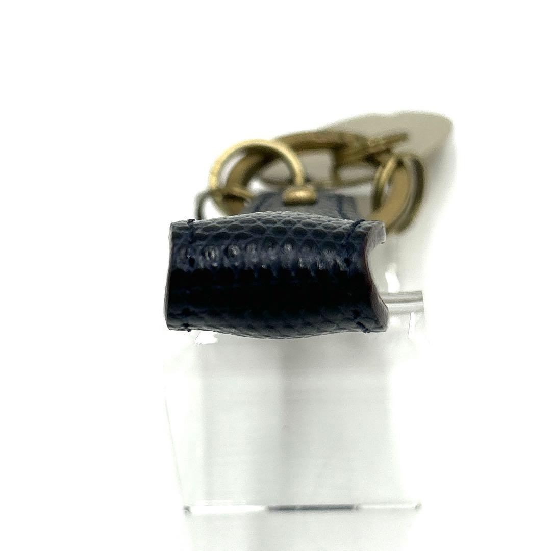 【極美品】 ⭐︎付属品完備⭐︎ GANZO ガンゾ キーリング リザード ネイビー