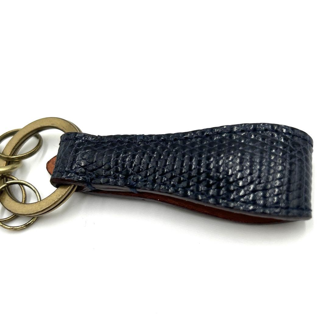 【極美品】 ⭐︎付属品完備⭐︎ GANZO ガンゾ キーリング リザード ネイビー