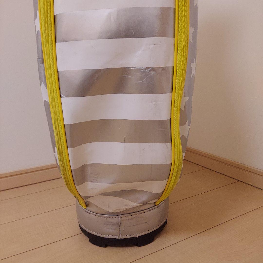 ARCHIVIO アルチビオ キャディバック シルバー/イエロー★ヘッドカバー付