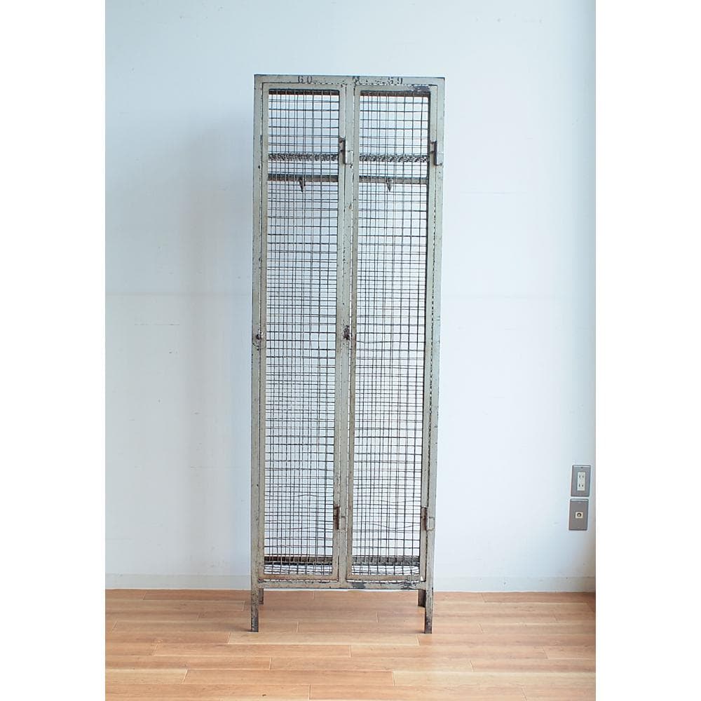 1950-60's ビンテージ ワイヤー メッシュロッカー 2ドア
