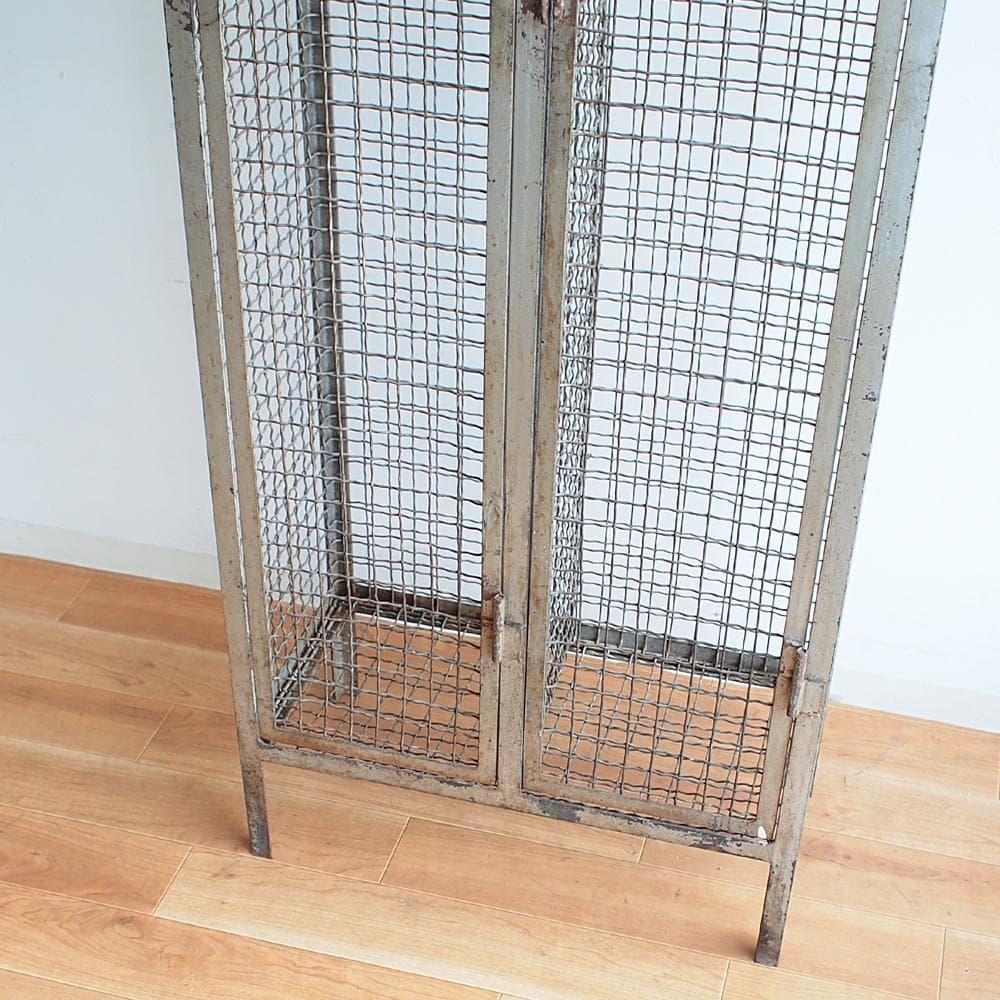 1950-60's ビンテージ ワイヤー メッシュロッカー 2ドア