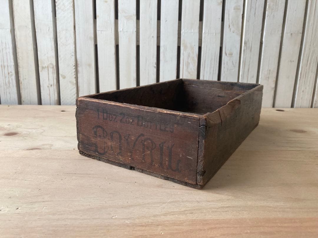 値下げBOVRIL ウッドボックス　ジャーボックス イギリス　アンティーク　木箱