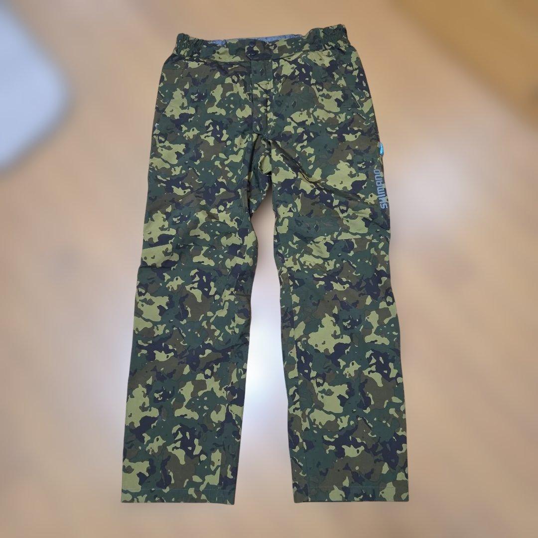 ㉛美品シマノレインスーツ レインウエア DSエクスプローラー L ベージュカモ