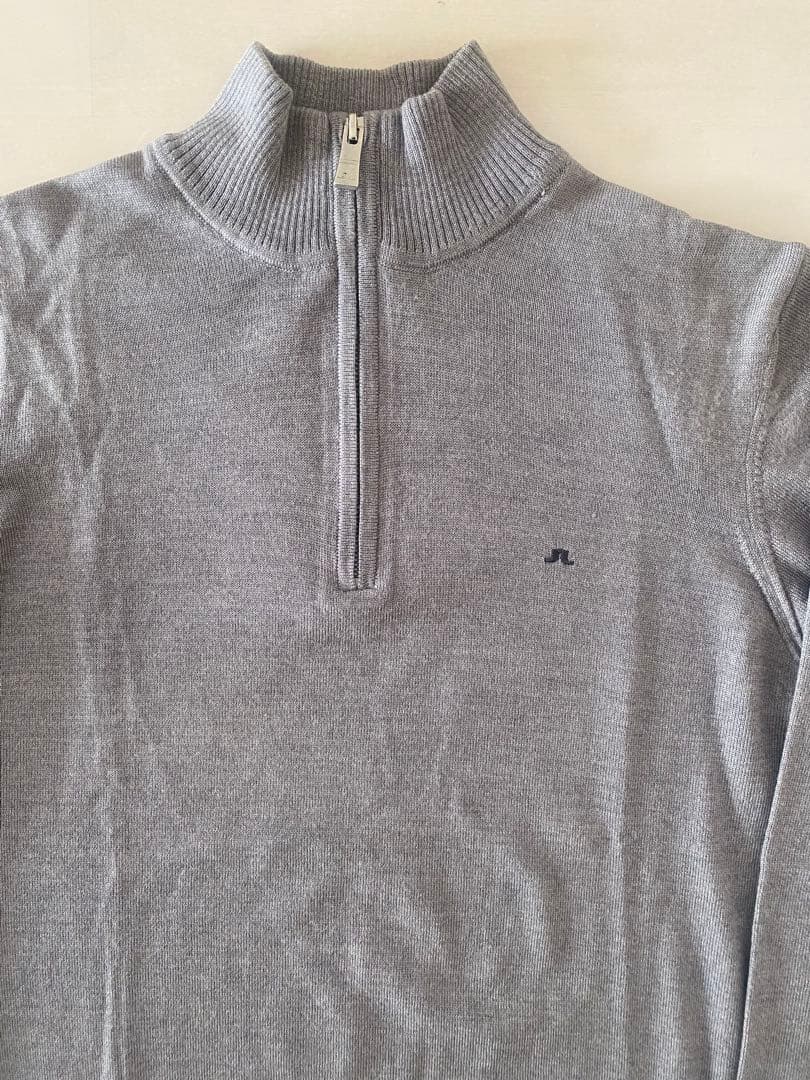 美品★ J.リンドバーグ モックネック ジップアップ セーター