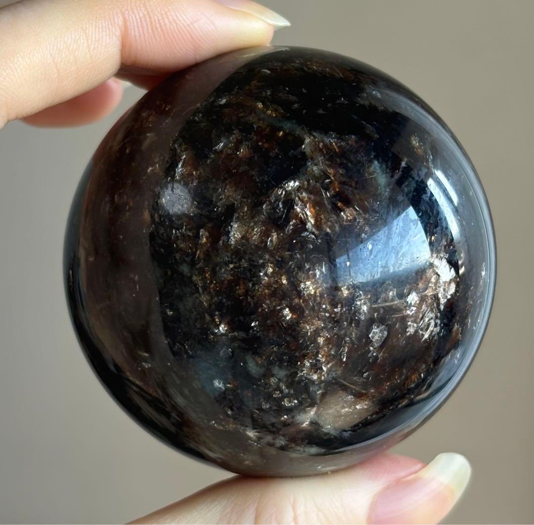 レア　高品質　ゴールド牡丹マイカ　スフィア