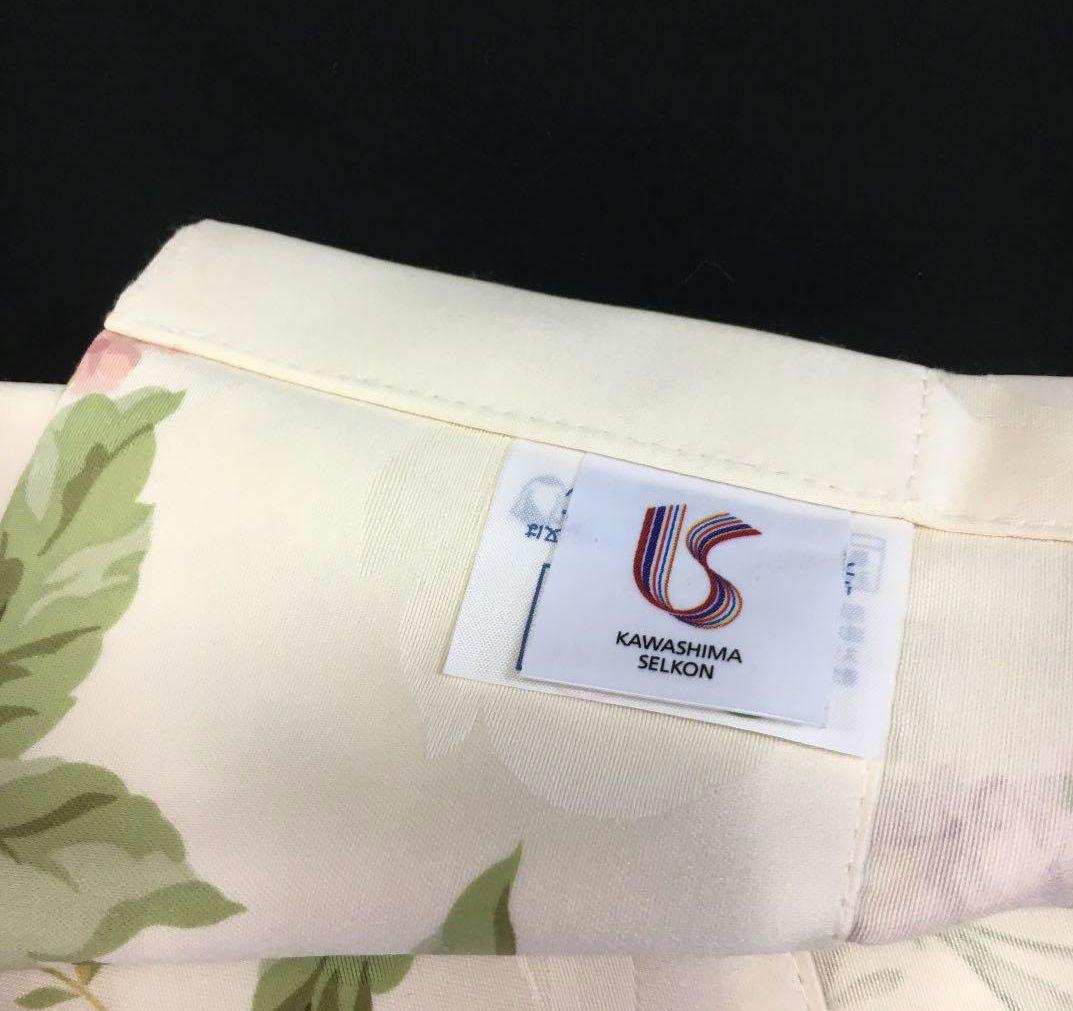 美品 カーテンKAWASHIMASELKON幅810㎝/丈2000㎝2枚