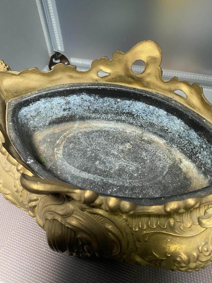 フランスアンティーク ブロンズ ジャルディニエール フラワー ポット