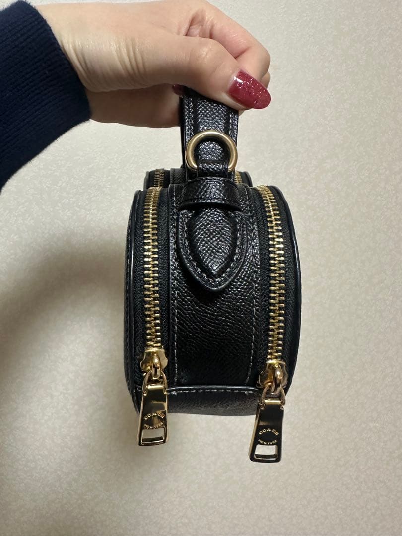 (最終値下げ) COACH ハート型ショルダーバッグ ブラック