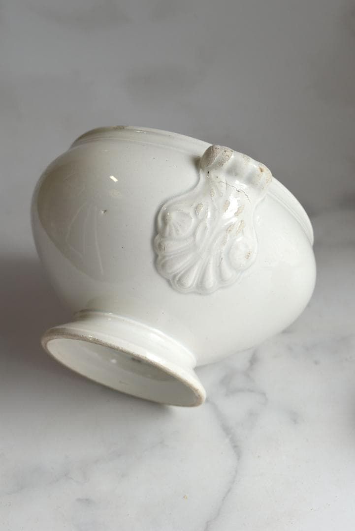 珍しい窯　フランス19世紀　美しいスーピエ（小）印有　フランスアンティーク