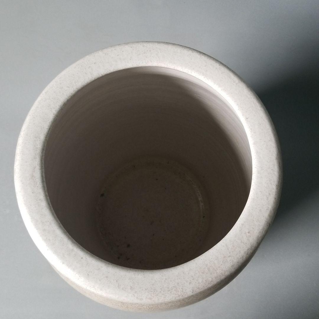 信楽焼傘立て 砲弾幾何学彫 信楽焼 高さ４６cm