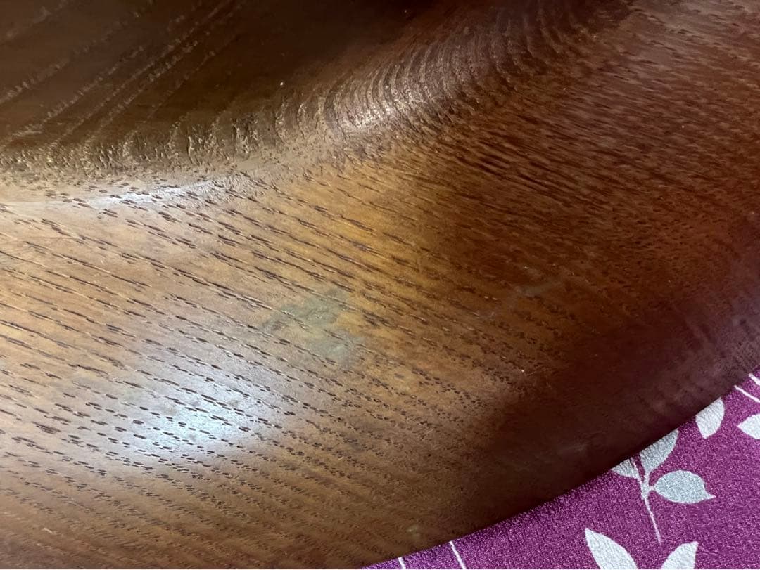 アンティーク雑貨　くり抜　脚付き丸盆(漆器、菓子器、トレー)