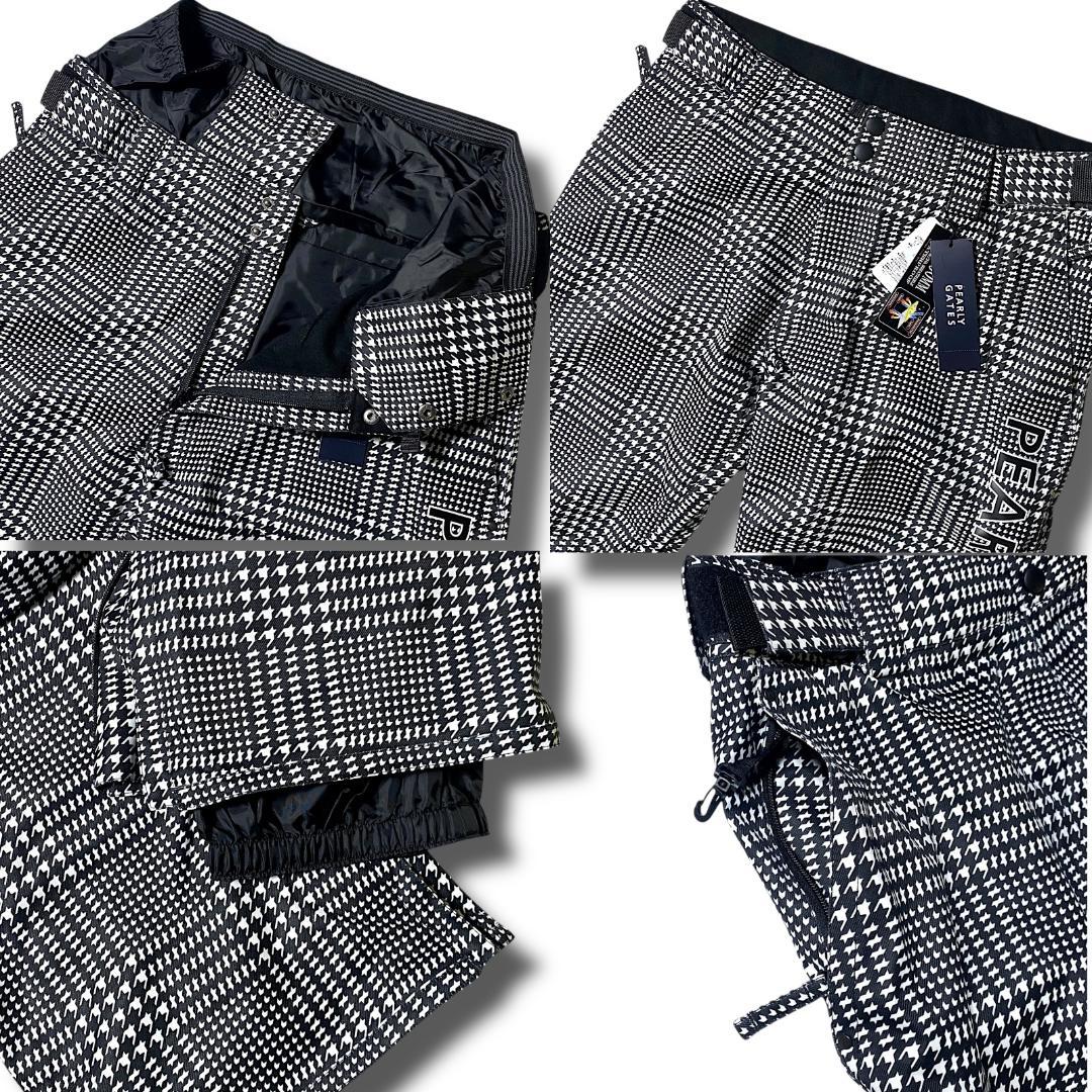 定価10.6万 L パーリーゲイツ 千鳥格子柄 スノーウェア スノボ 上下セット