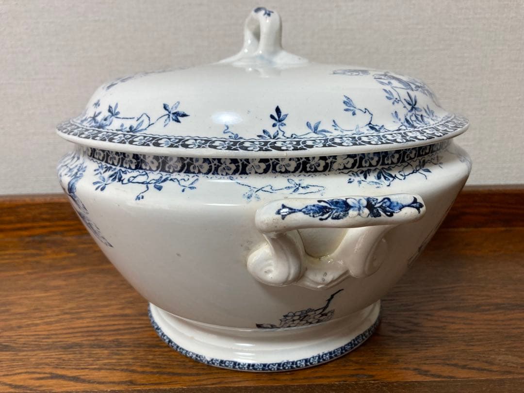 フランスアンティーク☆ジアンGienチューリーン紫陽花スーピエール