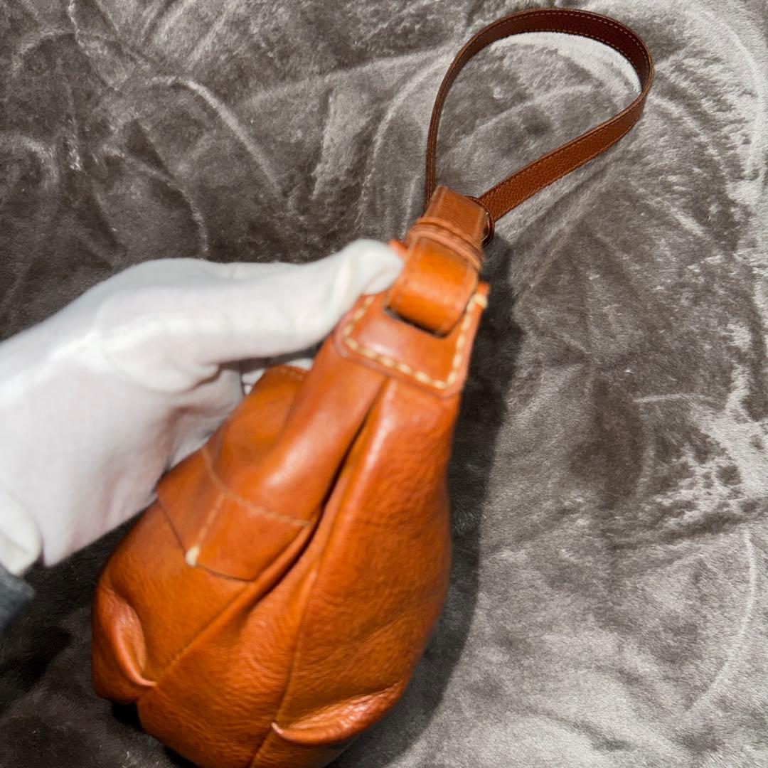 ゲンテン genten ボディバッグ トスカ シボ ブラウン