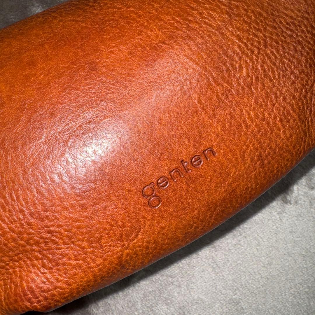 ゲンテン genten ボディバッグ トスカ シボ ブラウン
