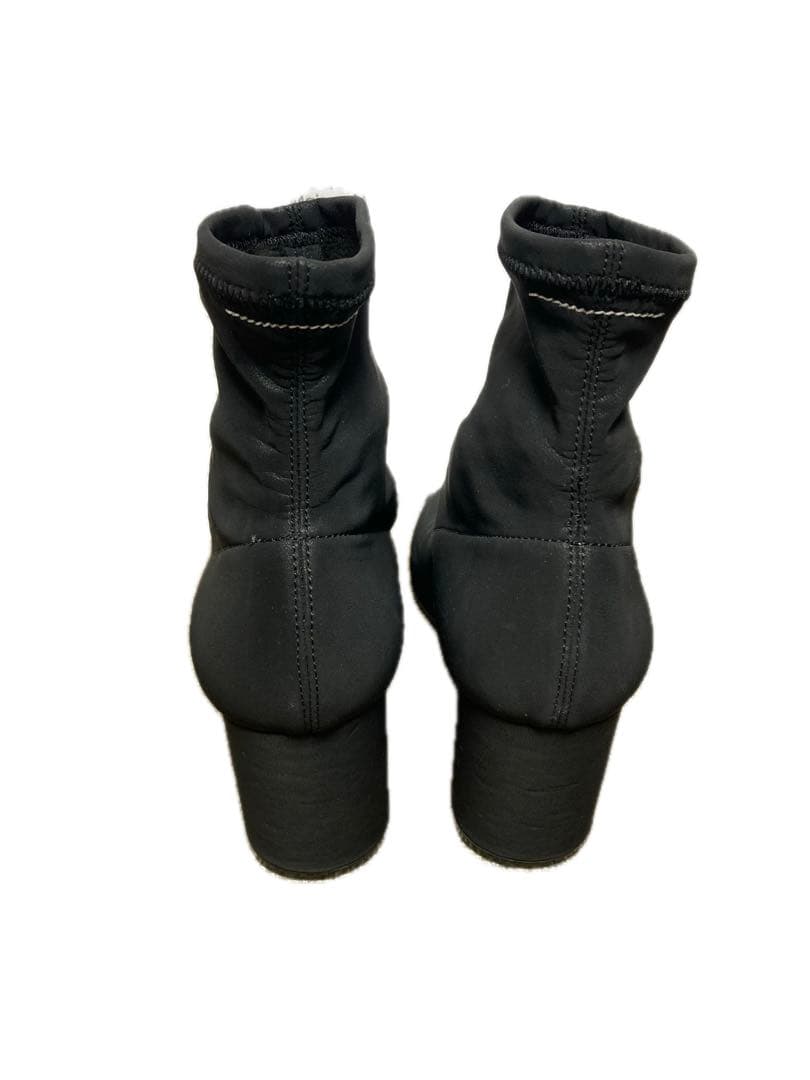 美品　MM6 ラウンドトゥ　フェイクレザー　アンクルストレッチ　ブーツ　37