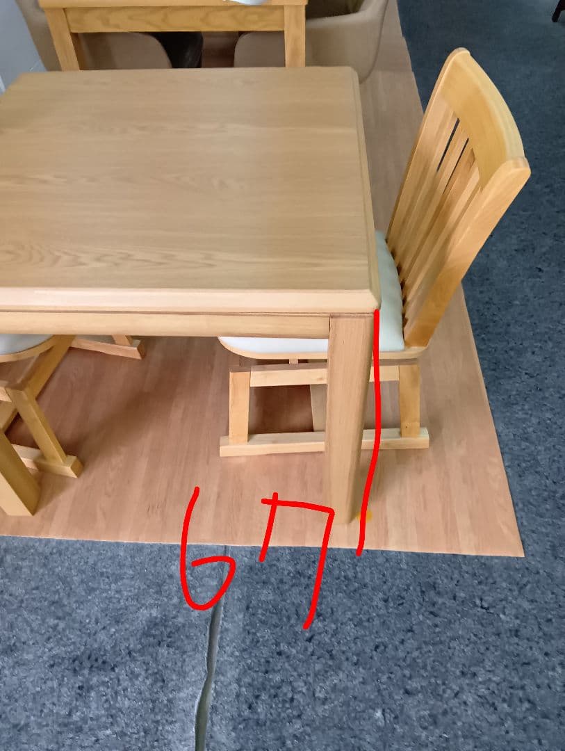 木製正方形こたつ 布団付き テ−ブルと布団のみ販売