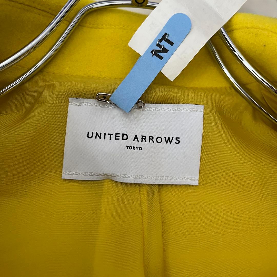 美品♡2022AW ユナイテッドアローズ メルトンピーコート 36 イエロー