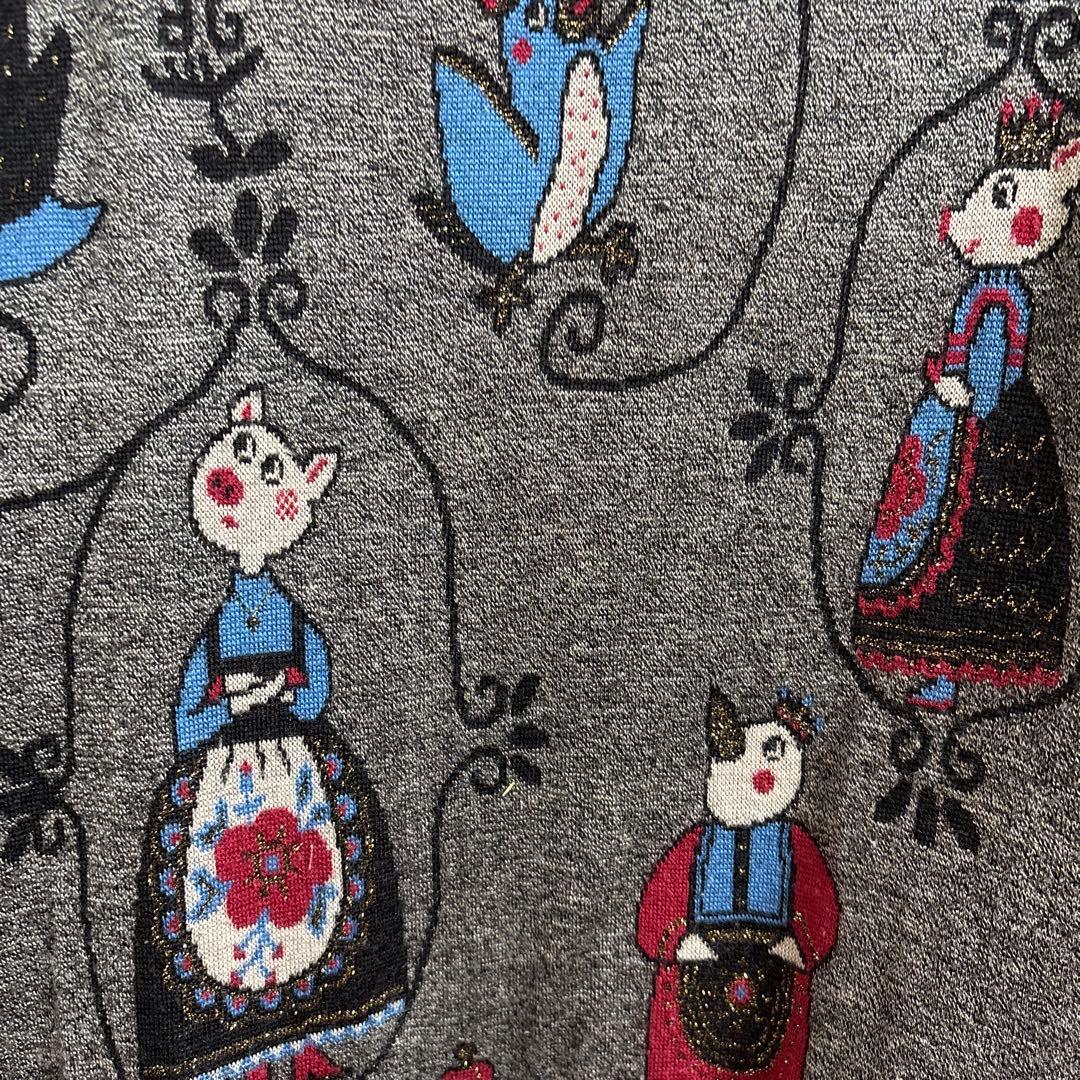 アルベロベロ　長袖ウール混ロングカーディガン