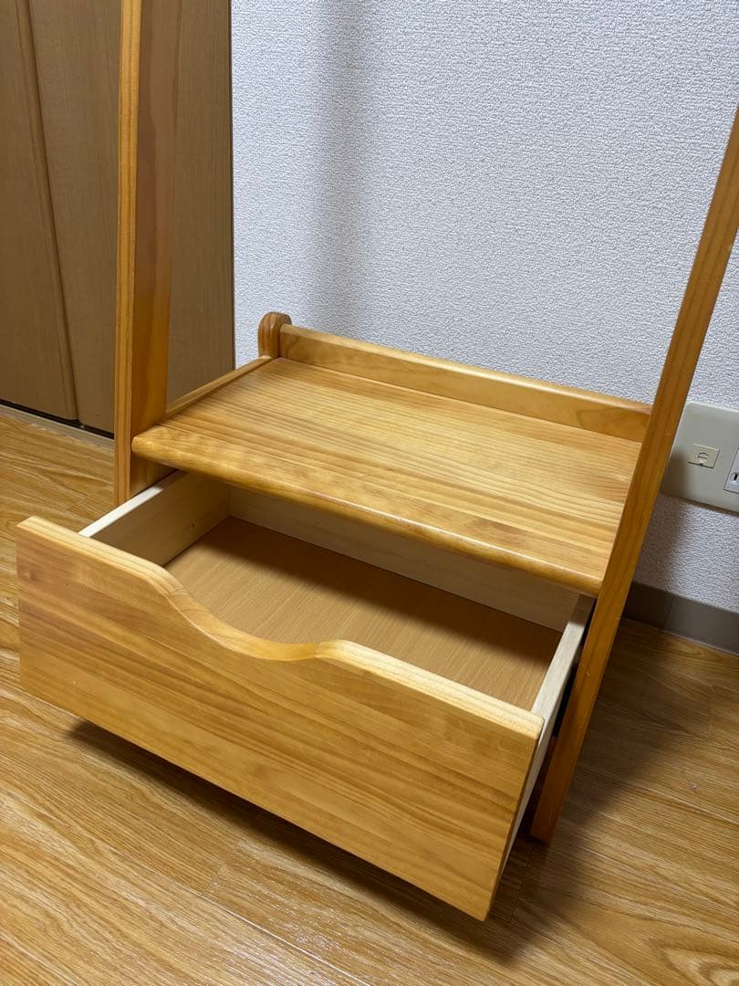 木製ハンガーラック⭐︎引き出し付き