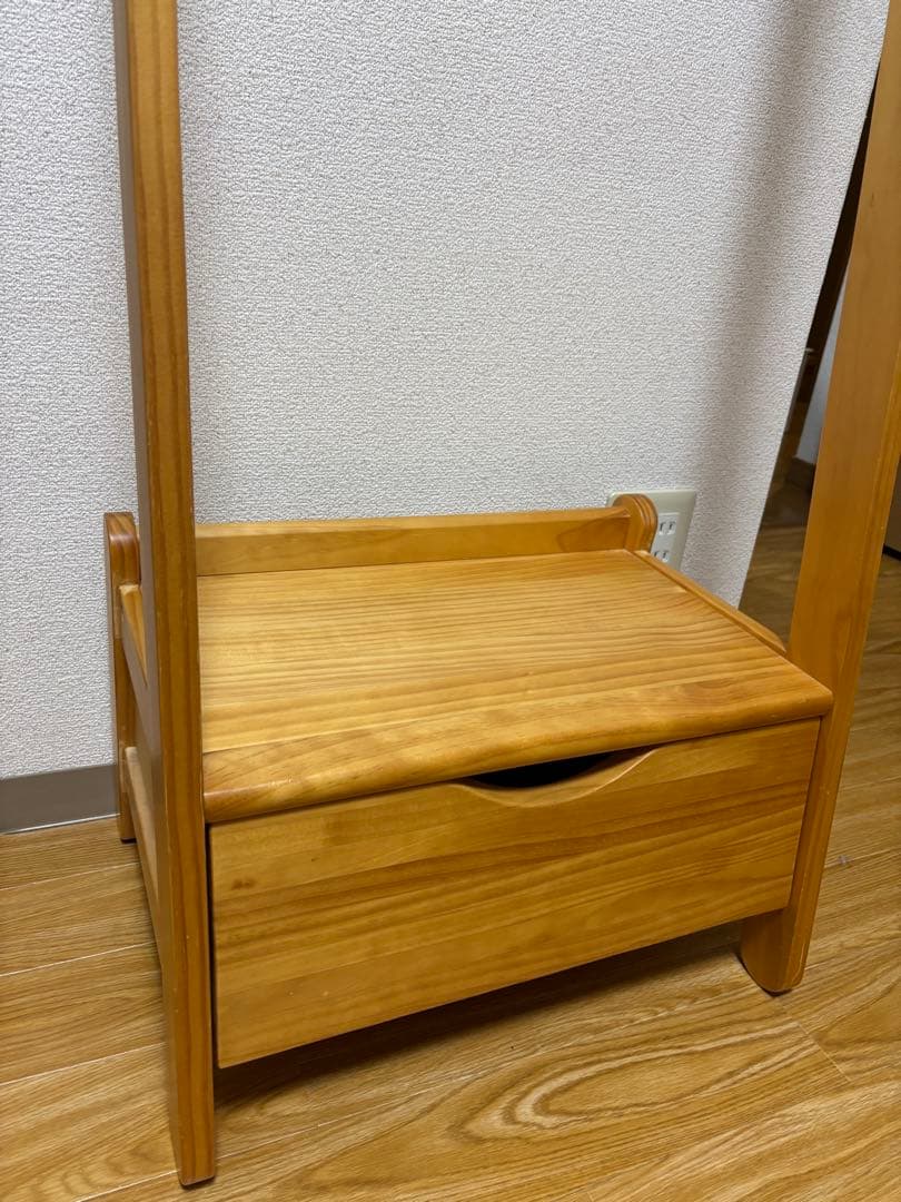 木製ハンガーラック⭐︎引き出し付き
