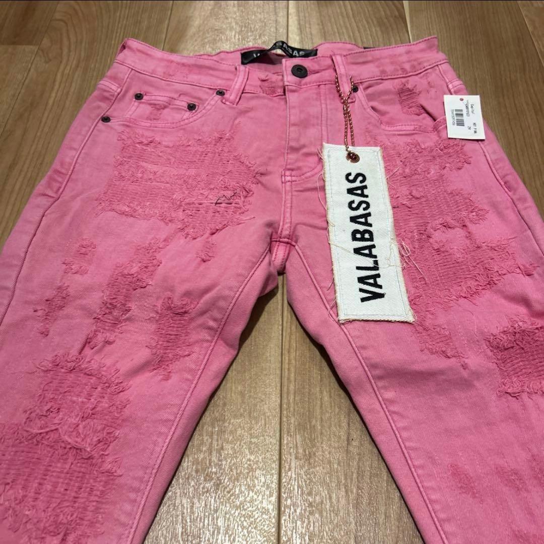 訳あり【新品未使用】valabasas クラッシュフレアデニム 30 バラバサス