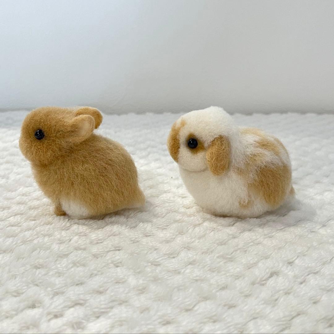 羊毛フェルト 作家様　ハンドメイド　うさぎ 赤ちゃん　2種類セット