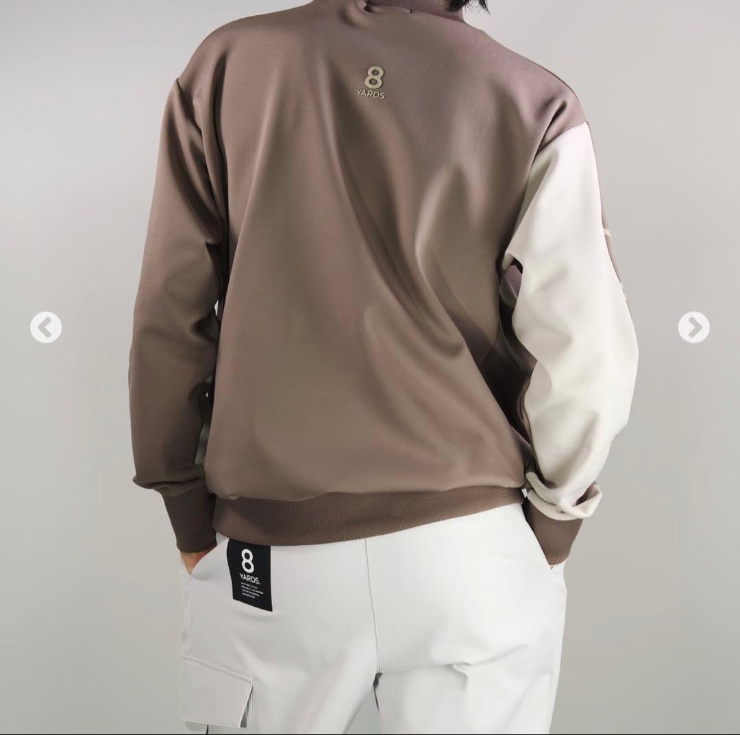 【美品】8YARDS ハチヤーズ メンズ モックネックトレーナー モカ