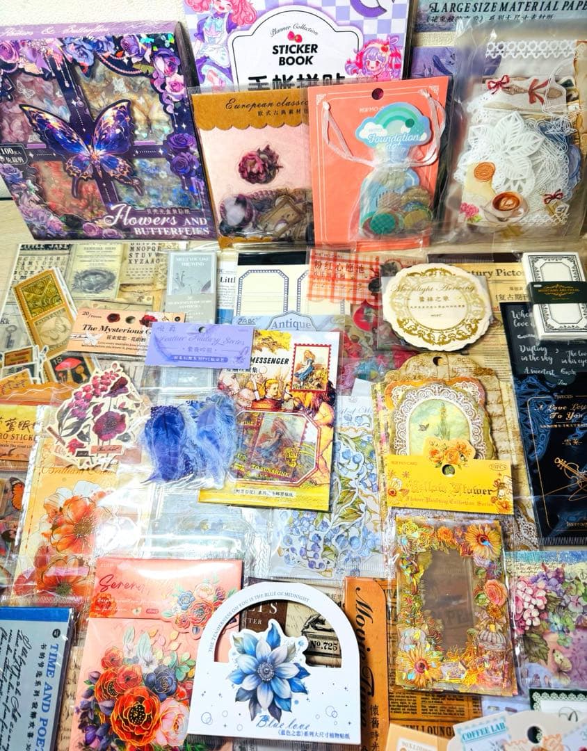 最終!!海外マステ☆中古68巻+新品10巻他まとめ売り コラージュ素材等